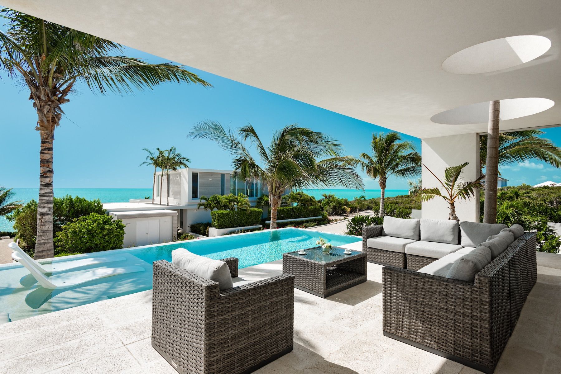 Blue villa photo.